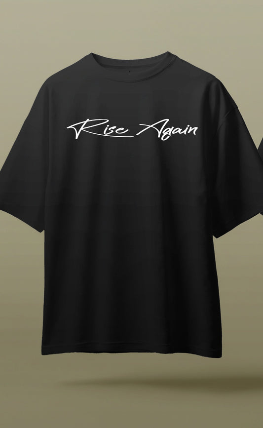 "Rise Again" Vintage Persian Rug Streetwear T-Shirt - Oversized Graphic Tee