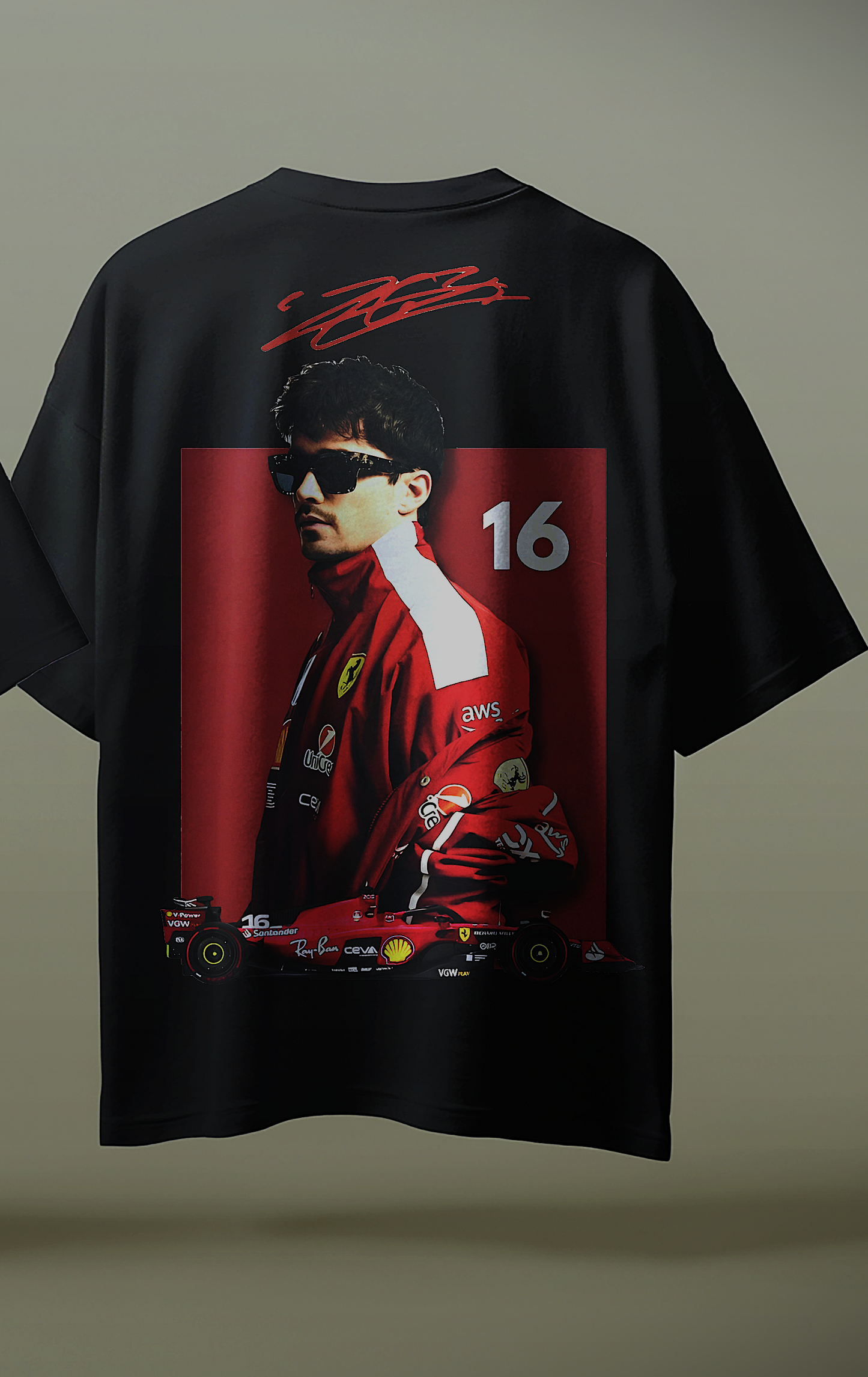Charles Leclerc F1 Ferrari Graphic T-Shirt - Scuderia Racing Tee