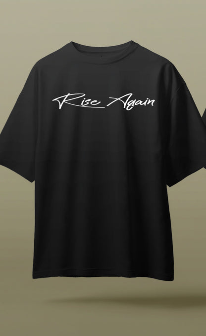 "Rise Again" Vintage Persian Rug Streetwear T-Shirt - Oversized Graphic Tee
